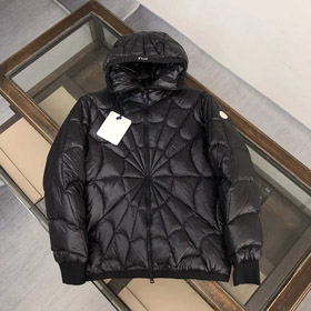 Moncler FW22 Violier Spider-Man Spider-Man zipper solid color hooded jacket down jacket-4319